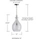 Rabun 1 Light 12 inch Brushed Pewter Pendant Ceiling Light in Polished Pewter