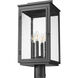 Hartwell 4 Light 22.75 inch Sand Black Outdoor Post Mount Fixture