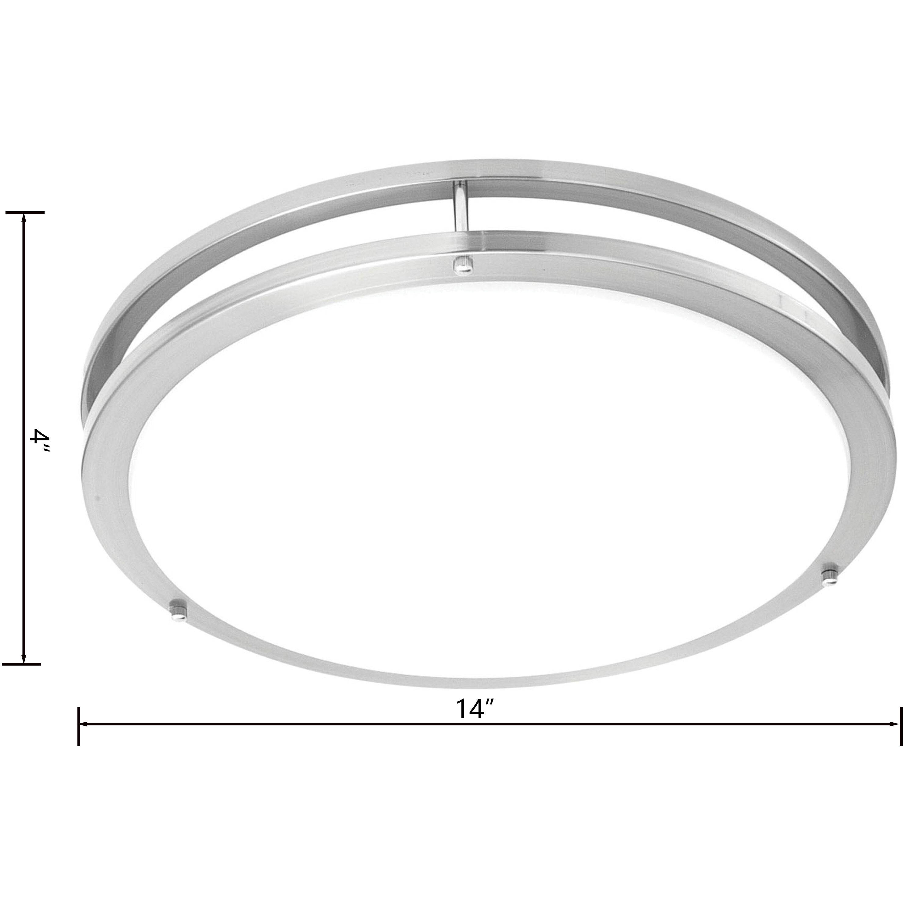 Clarion 1 Light 14 inch Brushed Nickel Flush Mount Ceiling Light