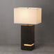 Zen 28 inch 9 watt Ebony and Weathered Brass Table Lamp Portable Light
