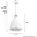 Bluff View 3 Light 14.25 inch Fresh White Pendant Ceiling Light