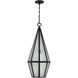 Peninsula 1 Light 12 inch Black Outdoor Hanging Lantern