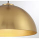 Vintage 1 Light 18 inch Natural Brass Pendant Ceiling Light