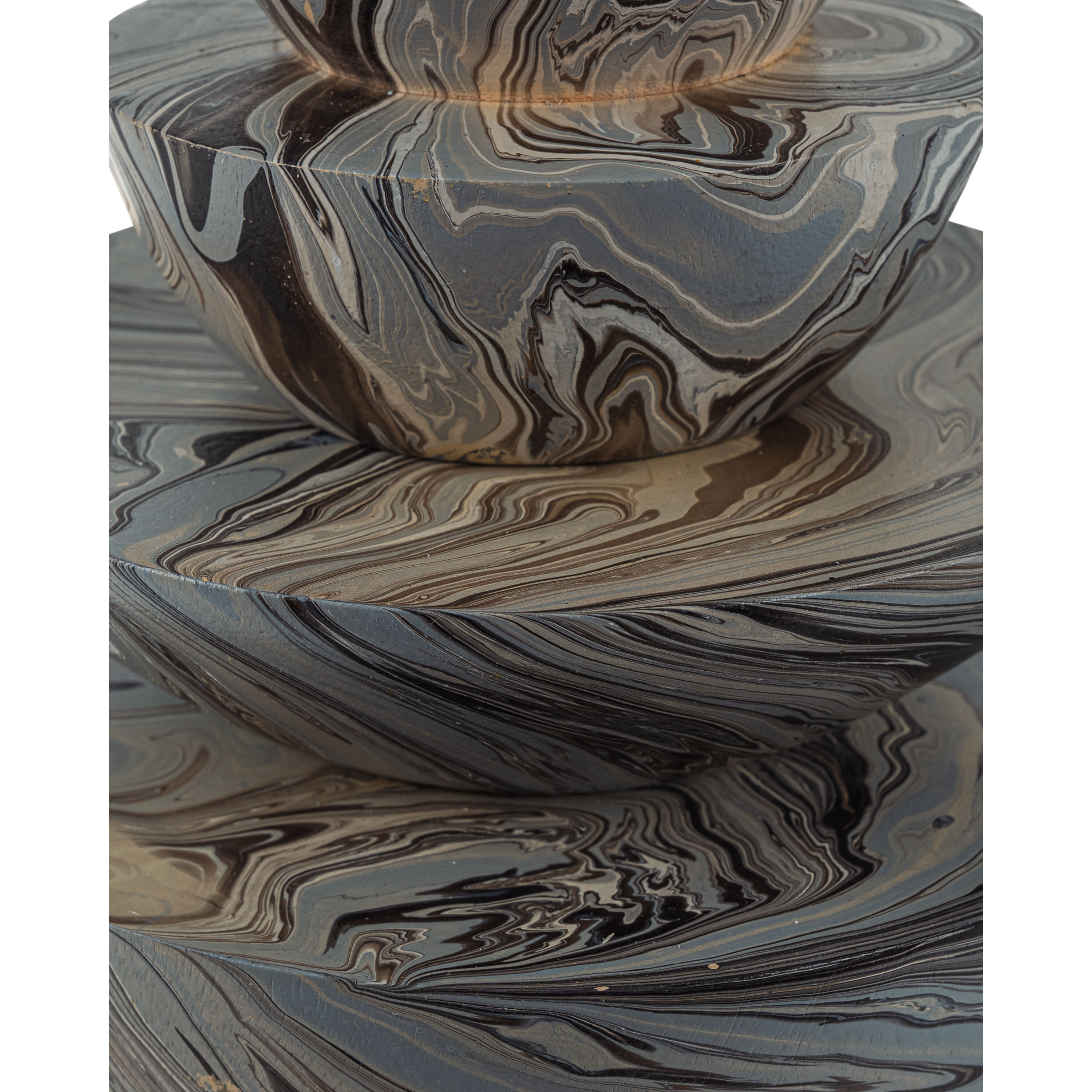 Marbleized Marbleized Gray Stacking Box, Set of 3