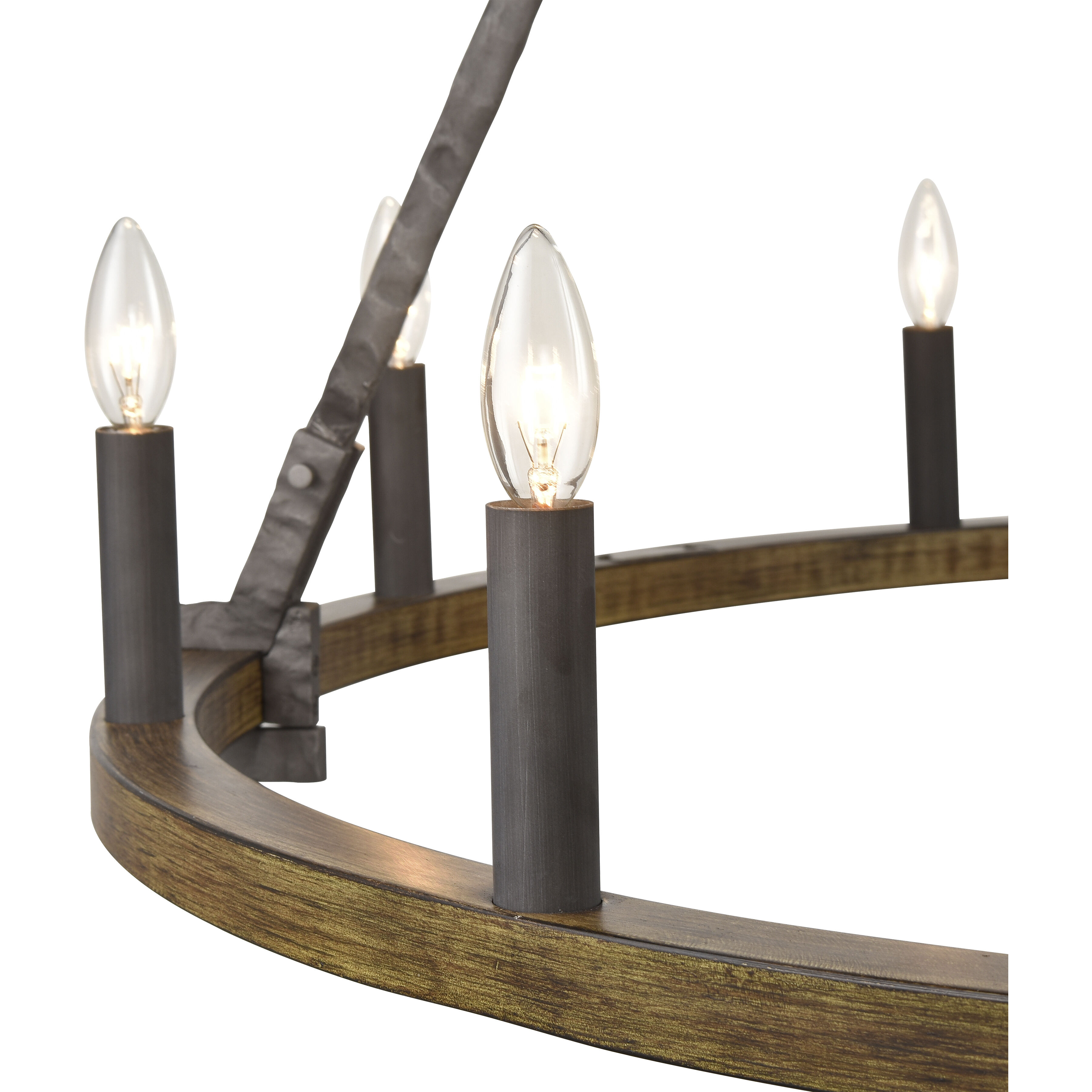 Harwell 10 Light 49.75 inch Antique Millwood Chandelier Ceiling Light