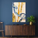 United Pursuit Blue and Beige and Yellow Wall Sculpture, The Studio