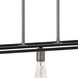 Fulton 7 Light 65 inch Aged Zinc with Antique Nickel Indoor Linear Chandelier Ceiling Light