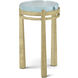 Judith Leiber Couture 24 X 14 inch Polished Textured Brass Accent Table