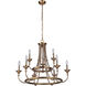Marlowe 9 Light 29.88 inch Satin Brass Chandelier Ceiling Light