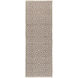 Picnic 96 X 30 inch Dark Brown, Cream Rug