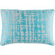 Hessian 20 inch Aqua, Light Gray Pillow Kit