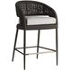 Juri 39.5 inch Porpoise and Charcoal Brown with Dark Gray Outdoor Counter Stool