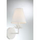 Vintage 1 Light 6 inch White Wall Sconce Wall Light