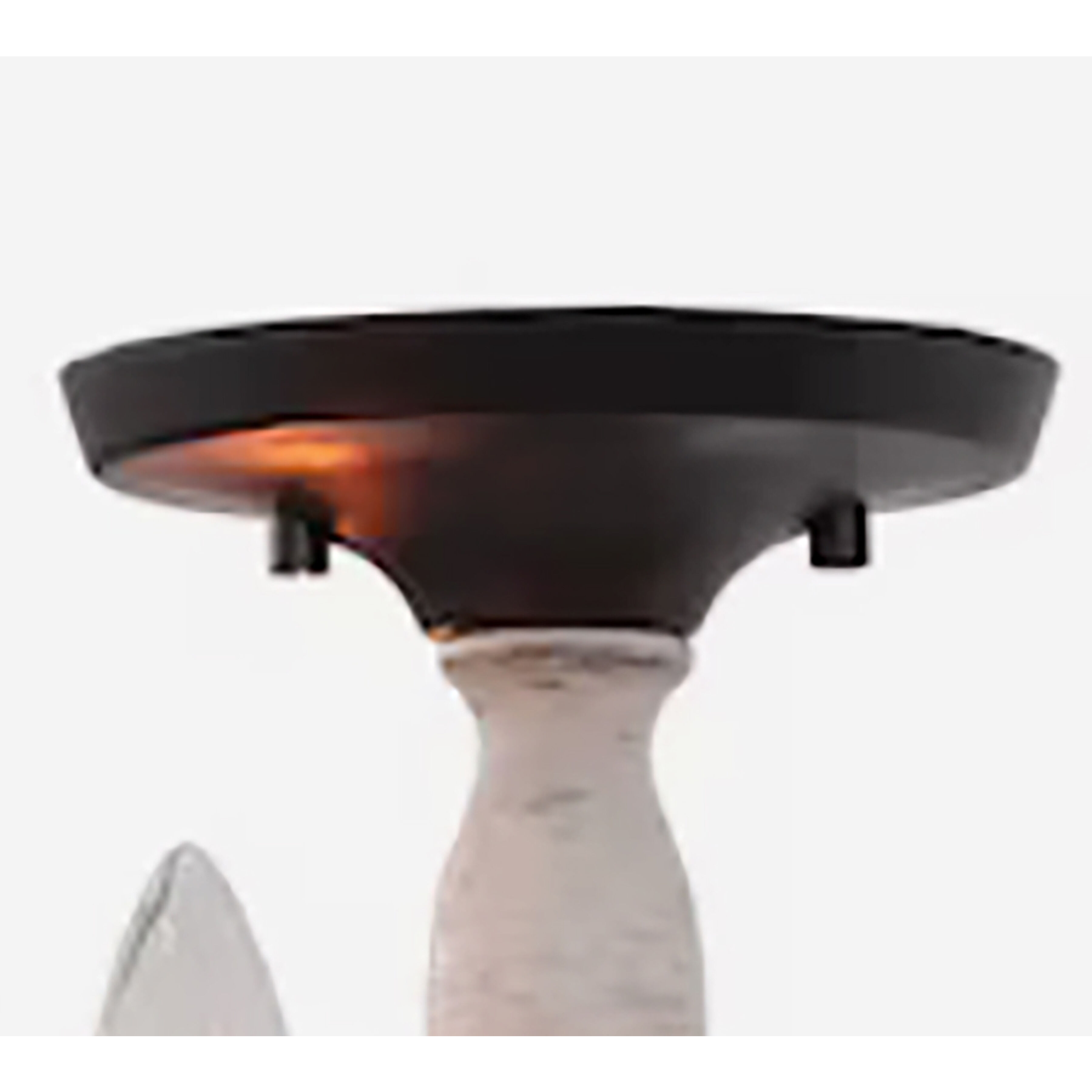 Brownell 3 Light 12.5 inch Charcoal with Antique White Semi Flush Mount Ceiling Light