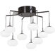 George's Web LED 19.75 inch Bronze W/Gold Dust Chandelier Ceiling Light
