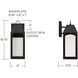 Burton LED 16.75 inch Black Outdoor Wall Lantern