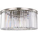 Sydney 8 Light 31.5 inch Polished nickel Flush Mount Ceiling Light in Clear, Urban Classic