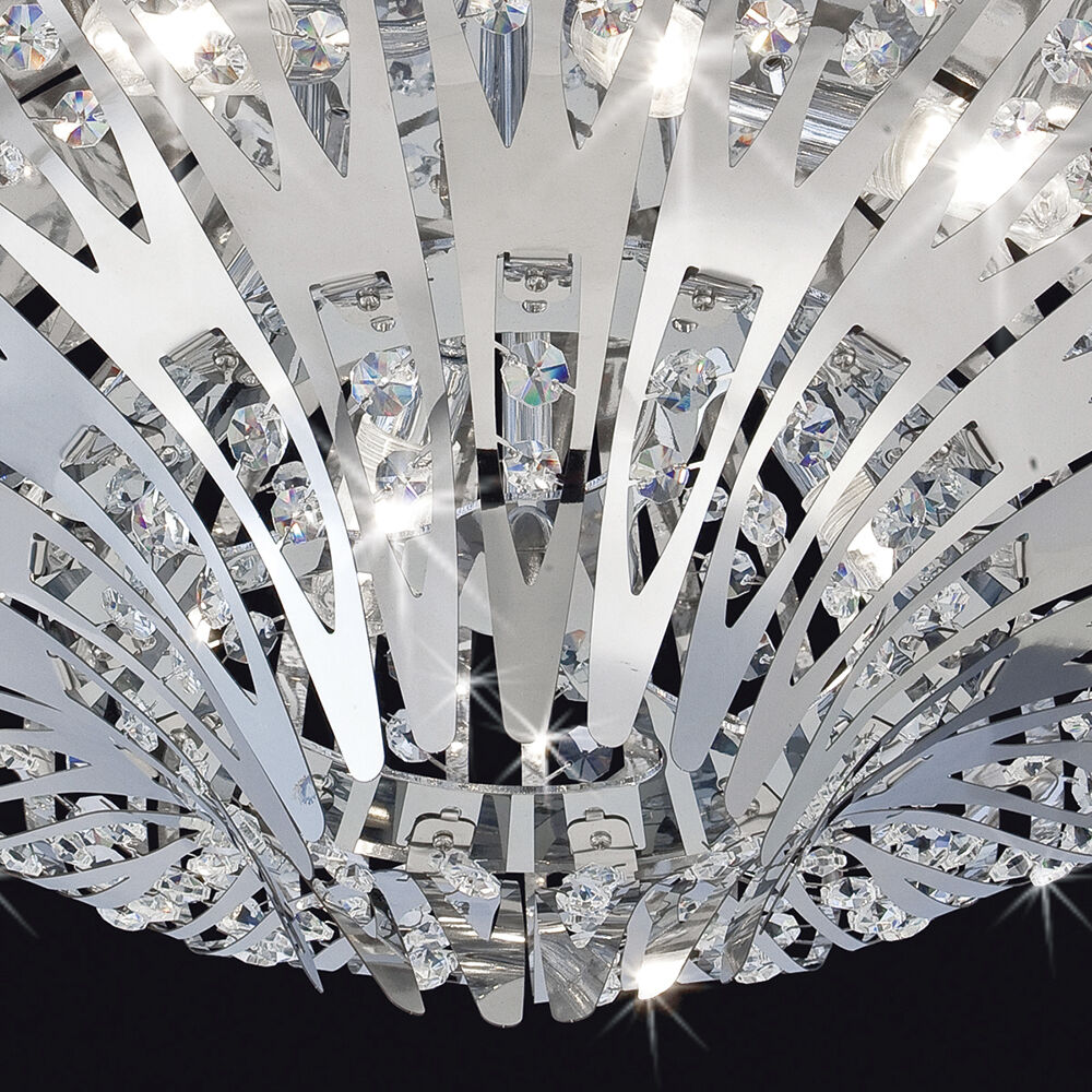 Monica 9 Light 27 inch Chrome Flush Mount Ceiling Light