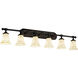 Lumenaria 6 Light 48 inch Dark Bronze Bath Bar Wall Light
