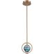 Utopia 1 Light 4 inch Lacquered Gold Pendant Ceiling Light