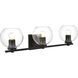 Juelz 3 Light 24 inch Black Bath Sconce Wall Light