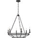 C&M by Chapman & Myers Brighton 6 Light 32 inch Italian Rust Chandelier Ceiling Light in Standard