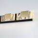 Kasha LED 27.75 inch Gold and Black Vanity Light Wall Light