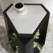 Keenan 24 X 18 inch Dark Bronze and White Marble Accent Table