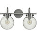 Congress 2 Light 19.25 inch Antique Nickel Vanity Light Wall Light
