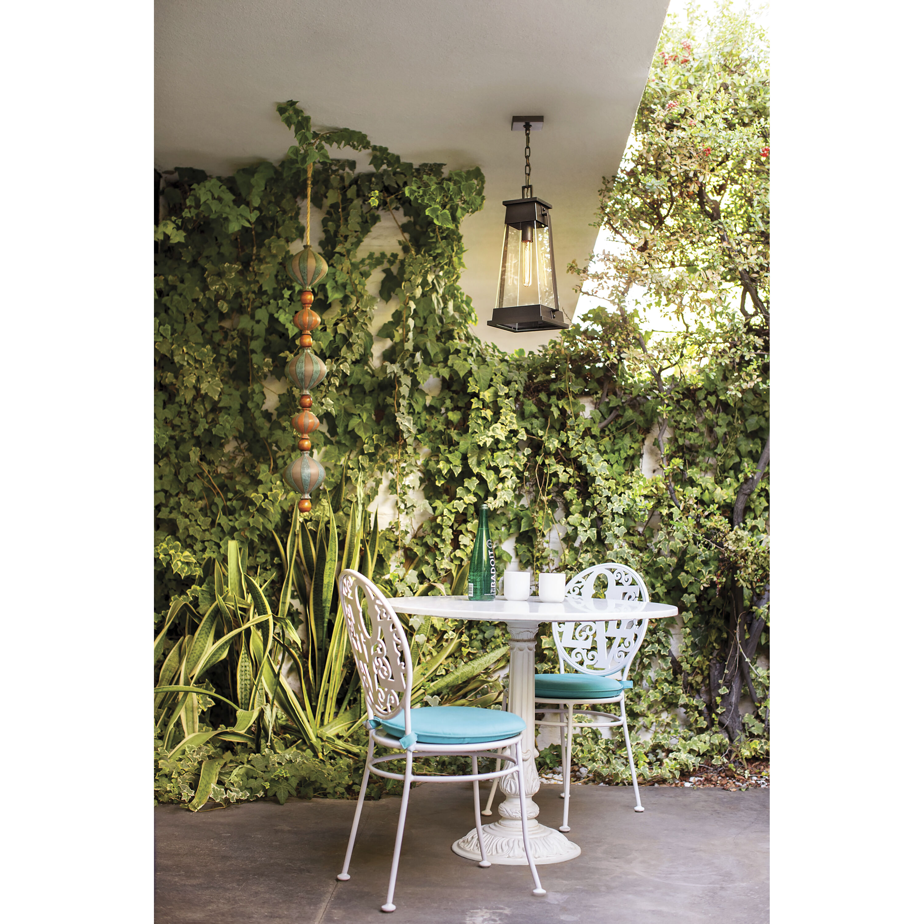 Arcadia 1 Light 8.75 inch Aged Copper Bronze Outdoor Hanging Lantern