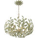 Broche 5 Light 23 inch Champagne Green Tea Chandelier Ceiling Light