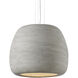 Sean Lavin Karam LED 21.3 inch Concrete/White Pendant Ceiling Light in LED 90 CRI 2700K