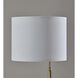 Wyatt 60 inch 100 watt Antique Brass Wireless Charging Floor Lamp Portable Light, with Table
