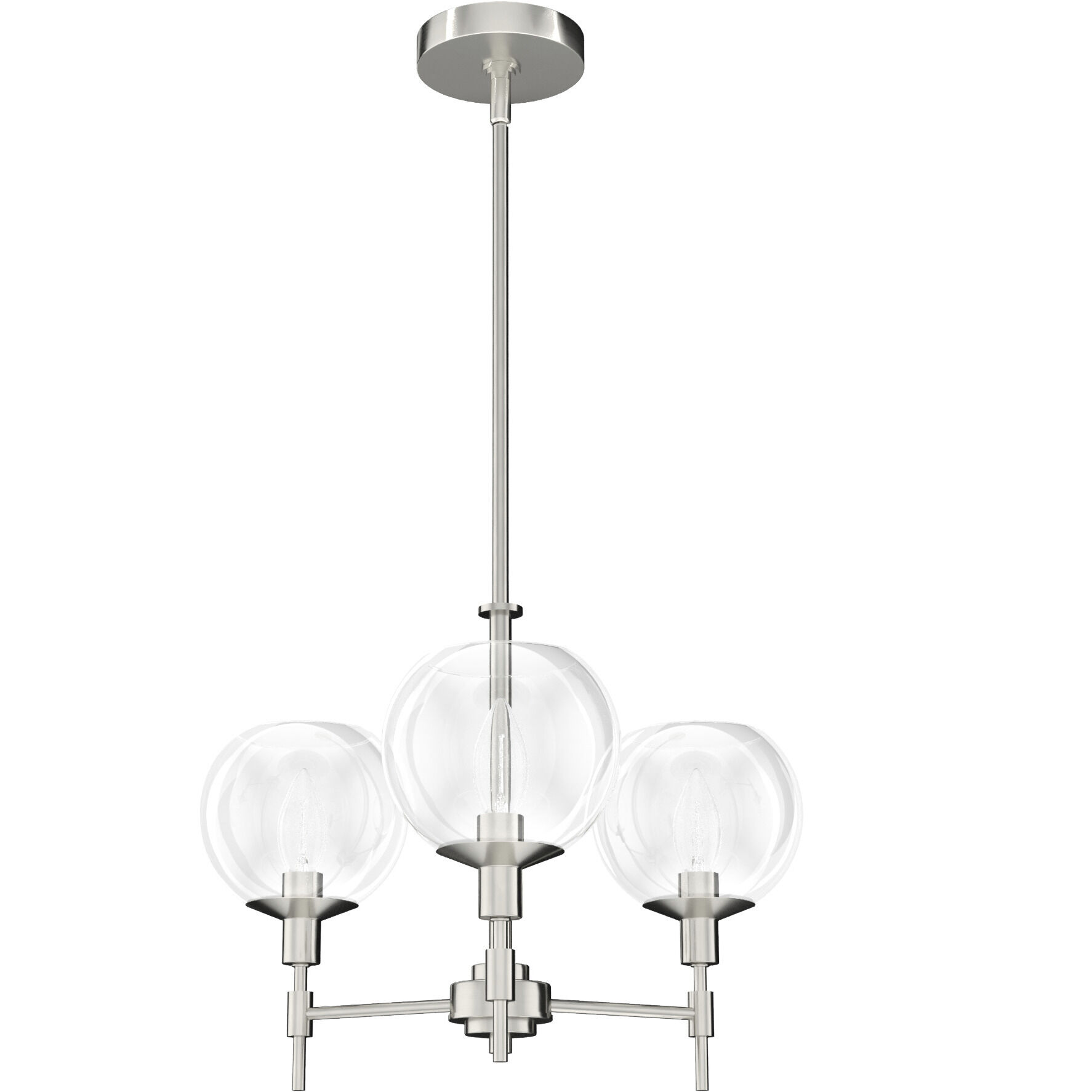 Xidane 3 Light 19 inch Brushed Nickel Chandelier Ceiling Light