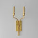 Normandy 2 Light 9 inch Gold Leaf Wall Sconce Wall Light
