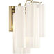 Addis Bath Wall Light in Tronchi Glass White