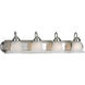 Alabaster Glass 4 Light 30 inch Brushed Nickel Bath Vanity Wall Light