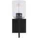 HomePlace by Capital Lighting Carter 1 Light 5 inch Matte Black Sconce Wall Light 639311MB-500 - Open Box
