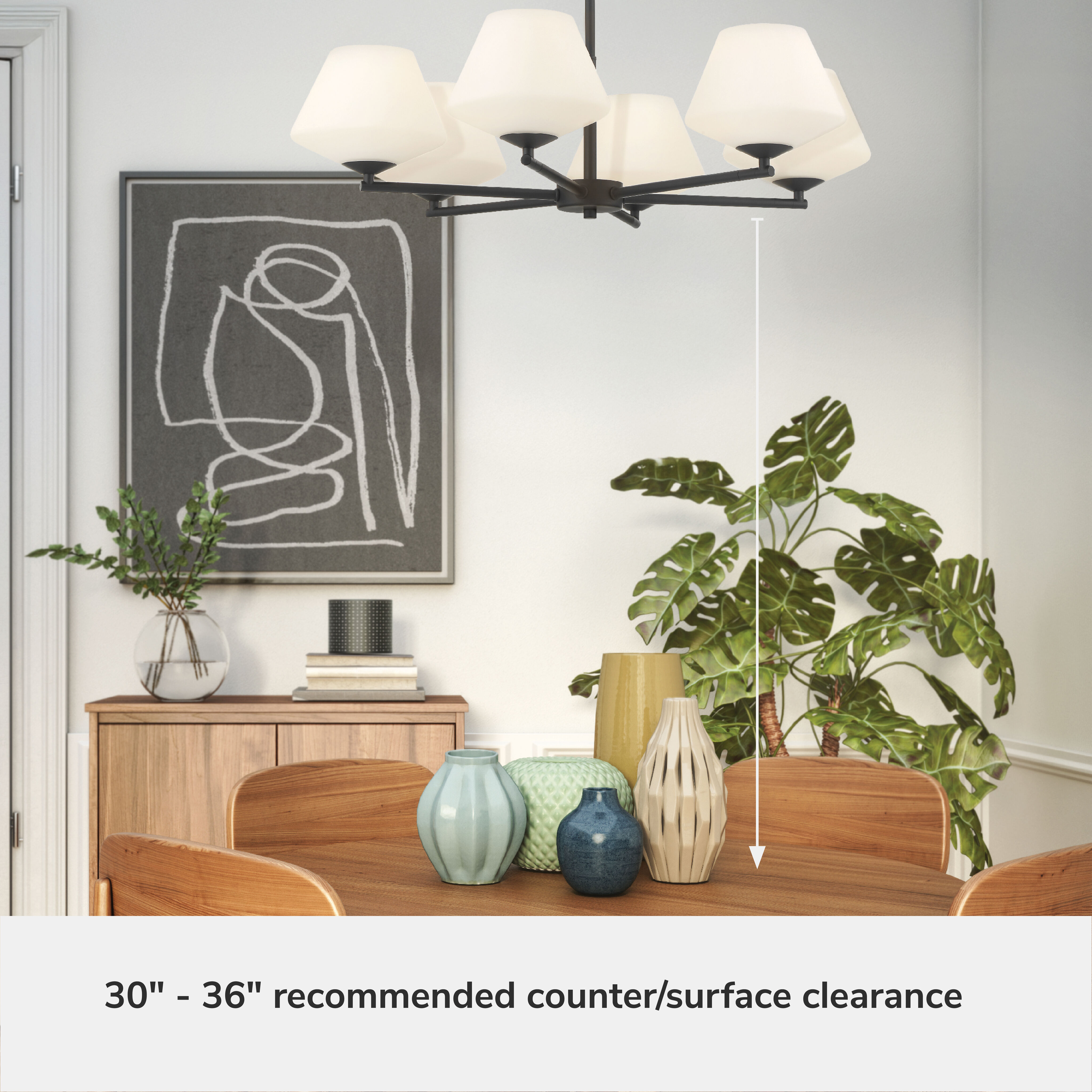 Celestial Valley 6 Light 28.5 inch Matte Black Chandelier Ceiling Light, Medium