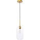 Collier 1 Light 6.1 inch Brass Pendant Ceiling Light