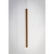 Flute LED 1 inch Rose Gold Mini Pendant Ceiling Light