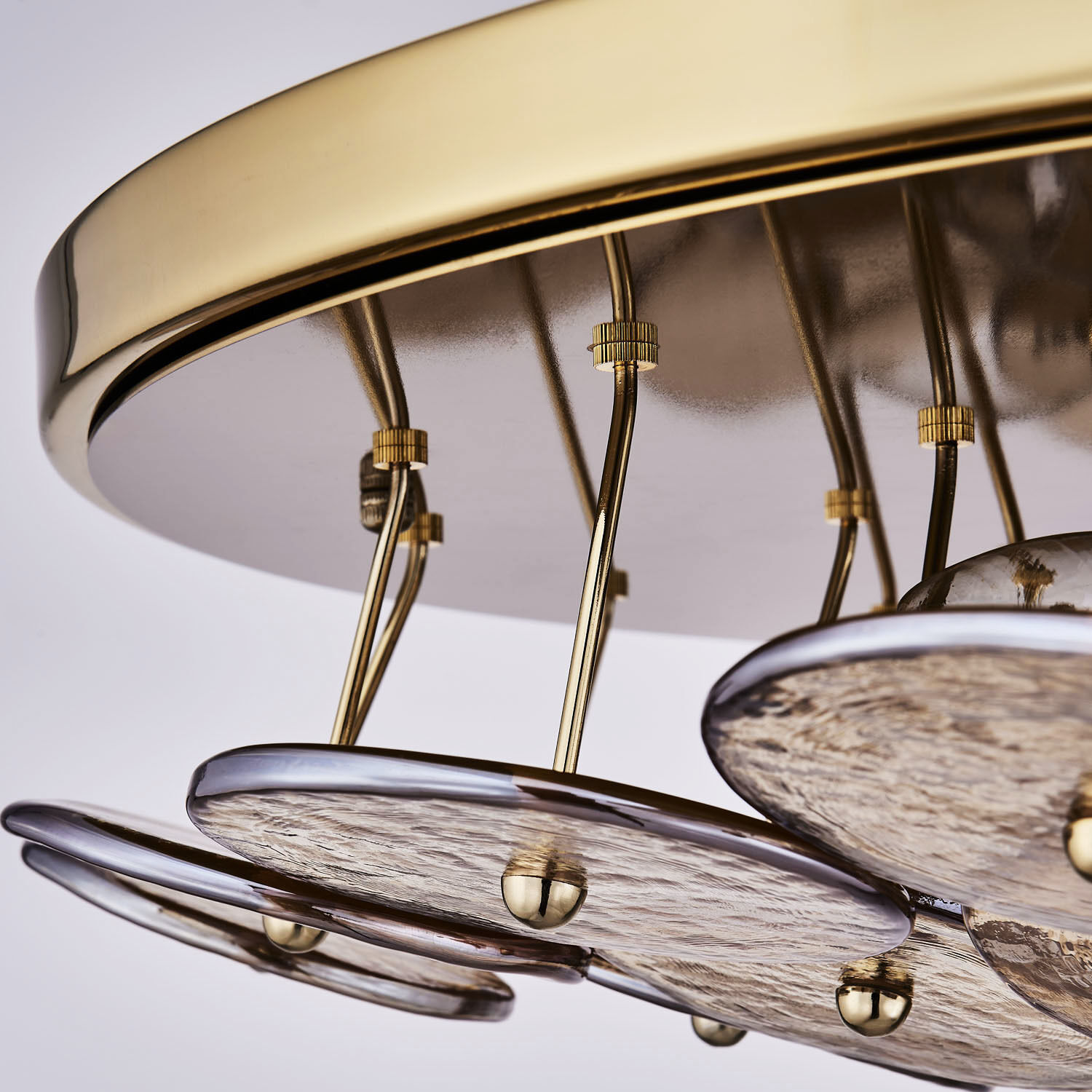 Hortensia 5 Light 24.5 inch Polished Winter Brass Pendant Ceiling Light