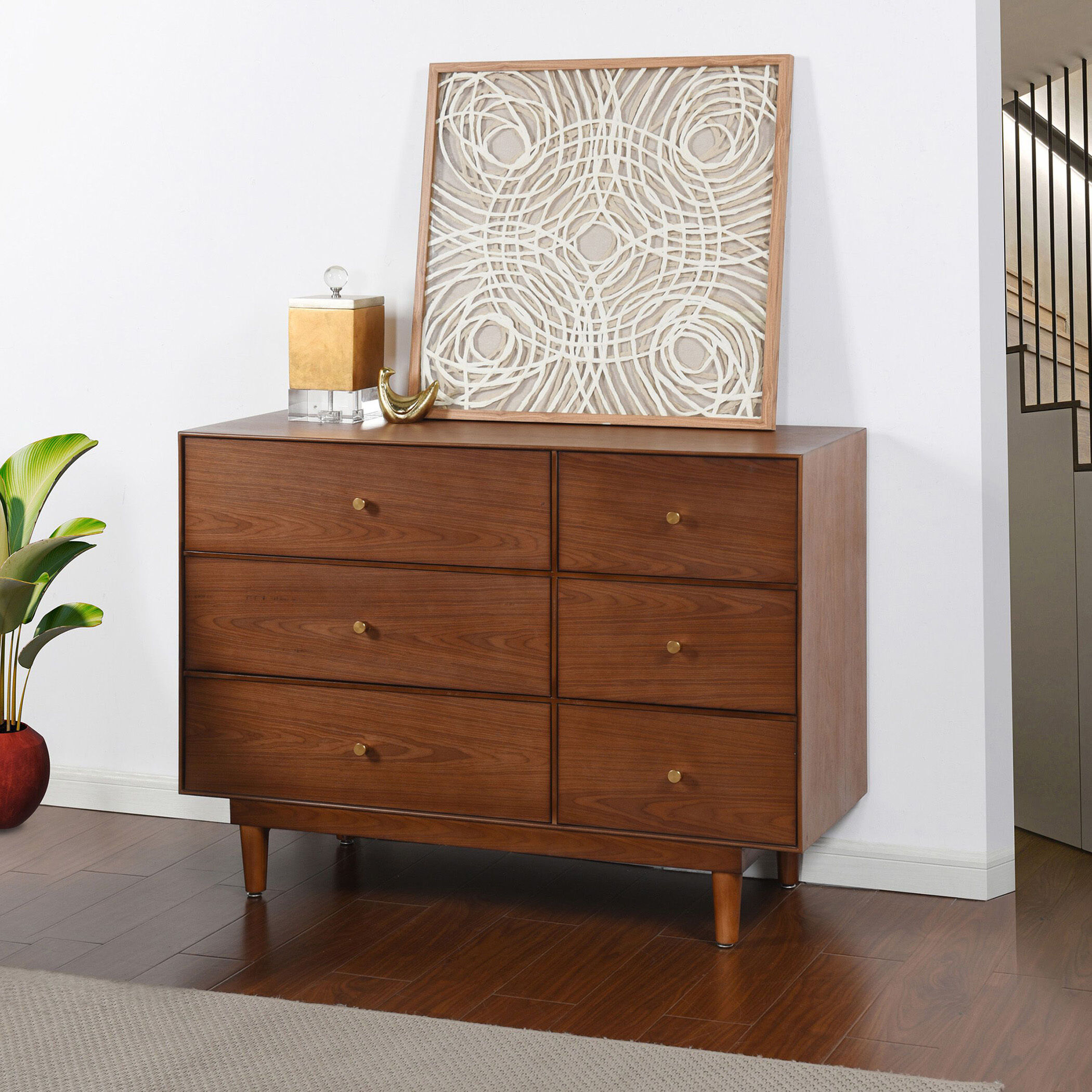 Dann Foley Walnut Brown Dresser