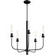 Sheridan 5 Light 24.5 inch Matte Black Chandelier Ceiling Light