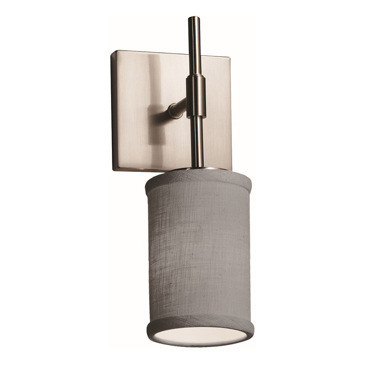 Textile LED 5 inch Brushed Nickel Wall Sconce Wall Light