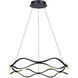 Castra LED 23.13 inch Black Chandelier Ceiling Light