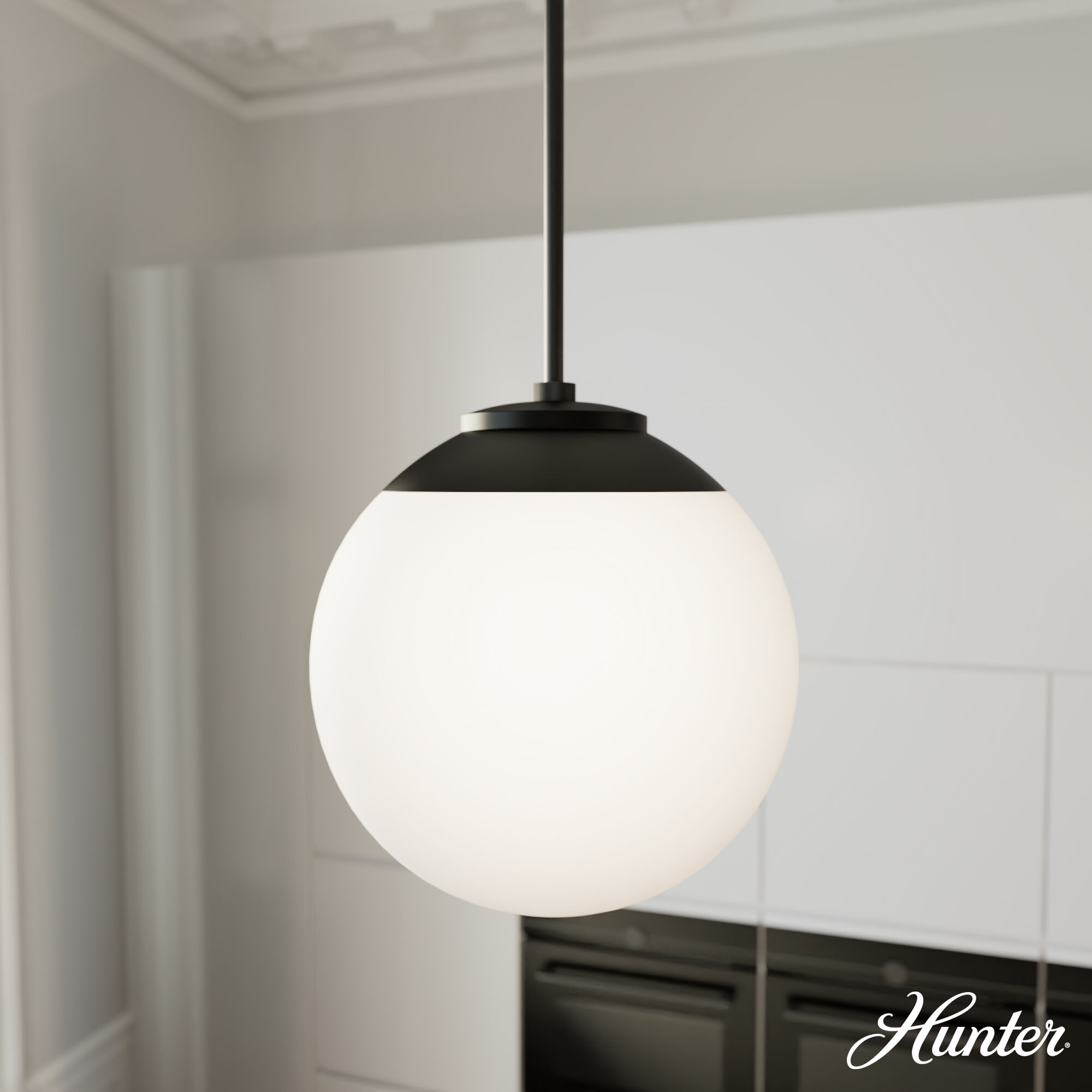 Hepburn 1 Light 12 inch Matte Black Pendant Ceiling Light, Medium