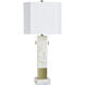 Cameron 35.75 inch 60.00 watt Alabaster and Brass and White Table Lamp Portable Light