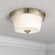 Strayhan 2 Light 13 inch Modern Gold Flush Mount Ceiling Light