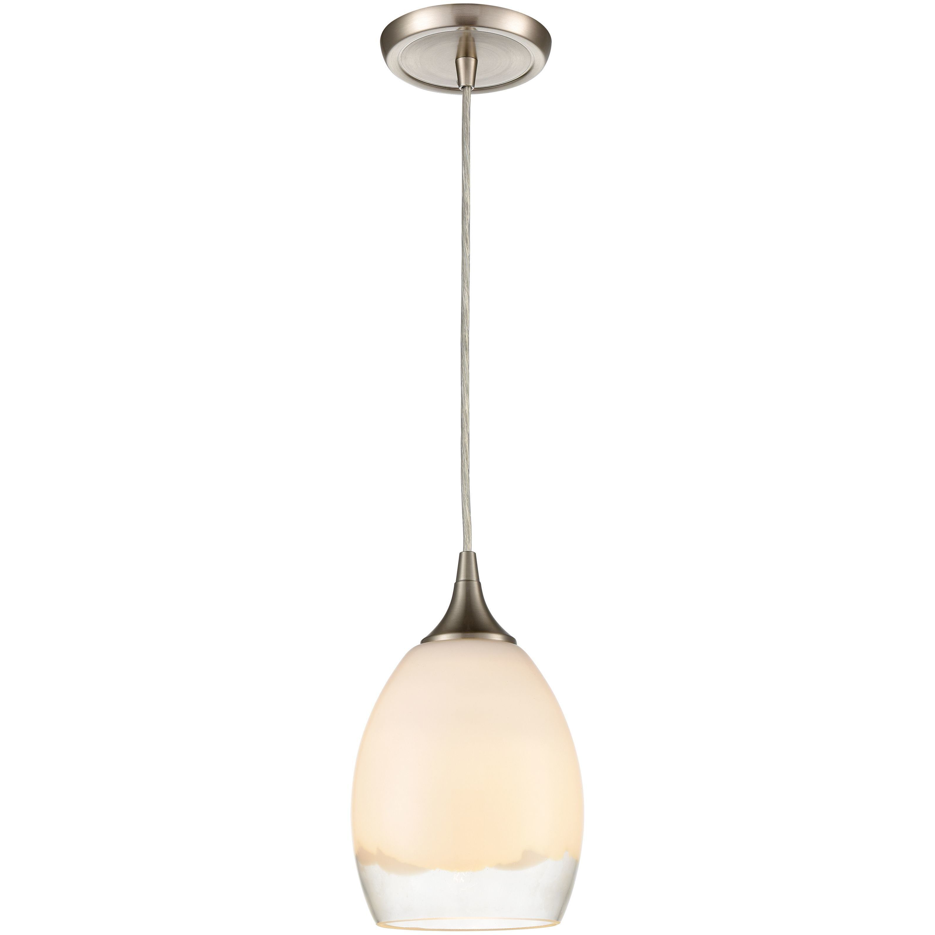 Cirrus 1 Light 6 inch Satin Nickel Pendant Ceiling Light